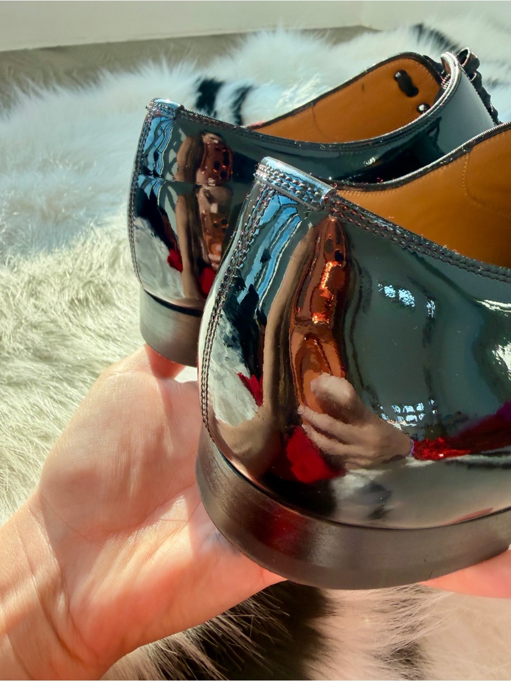 Christian Louboutin Greggo Patent Leather Oxford Shoes Black Like New (US 12.5) - Picture 10 of 13